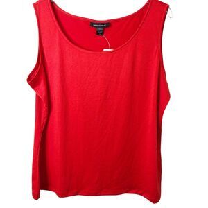 Ashley Stewart NWT Women's Red Silky Satin Tank Top Size 18/20